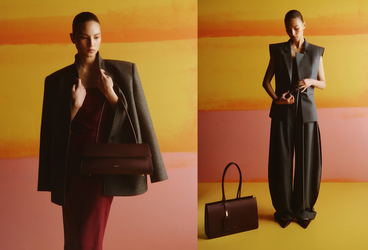 Оформлення натхнення Марком Ротко та Казимиром Малевичем для бренду POÉLLE шкіряних аксесуарів в чорній студії Київ