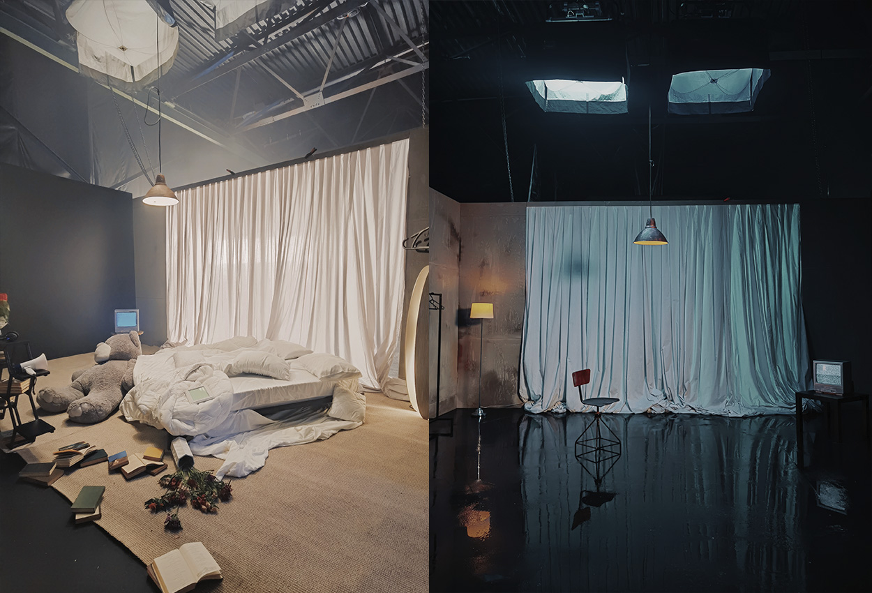 Декорації для кліпів в чорній студії | Set Design MATERIA SP Studio | Антон Пожидаєв режисер | оренда студії з декораціями SP Studio