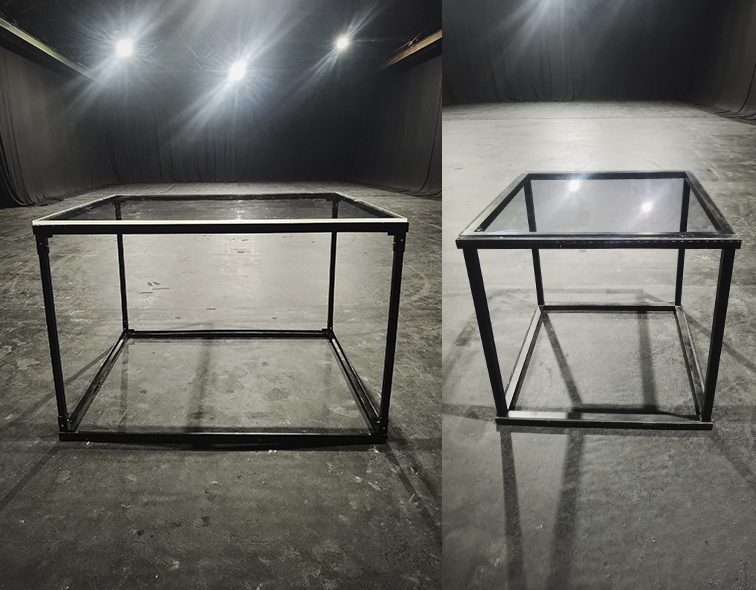 Under-Glass Box PLEXIGLASS PLATFORM зйомка через скляну підлогу студія оренда