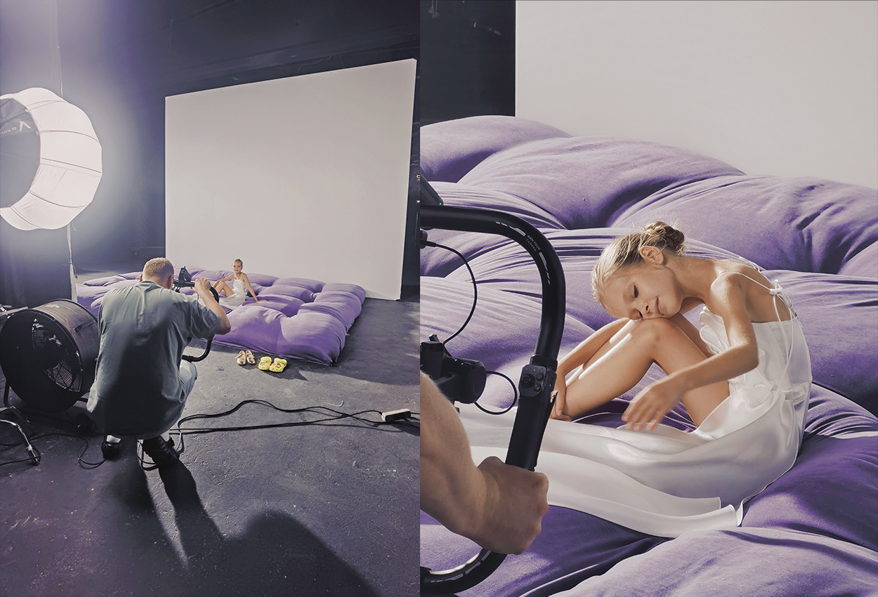 бекстейдж зйомки Miss Balykina у чорному павільйоні | оренда студії для відеозйомки Київ ціна | павільйон для зйомок реклами та кліпів SP Studio