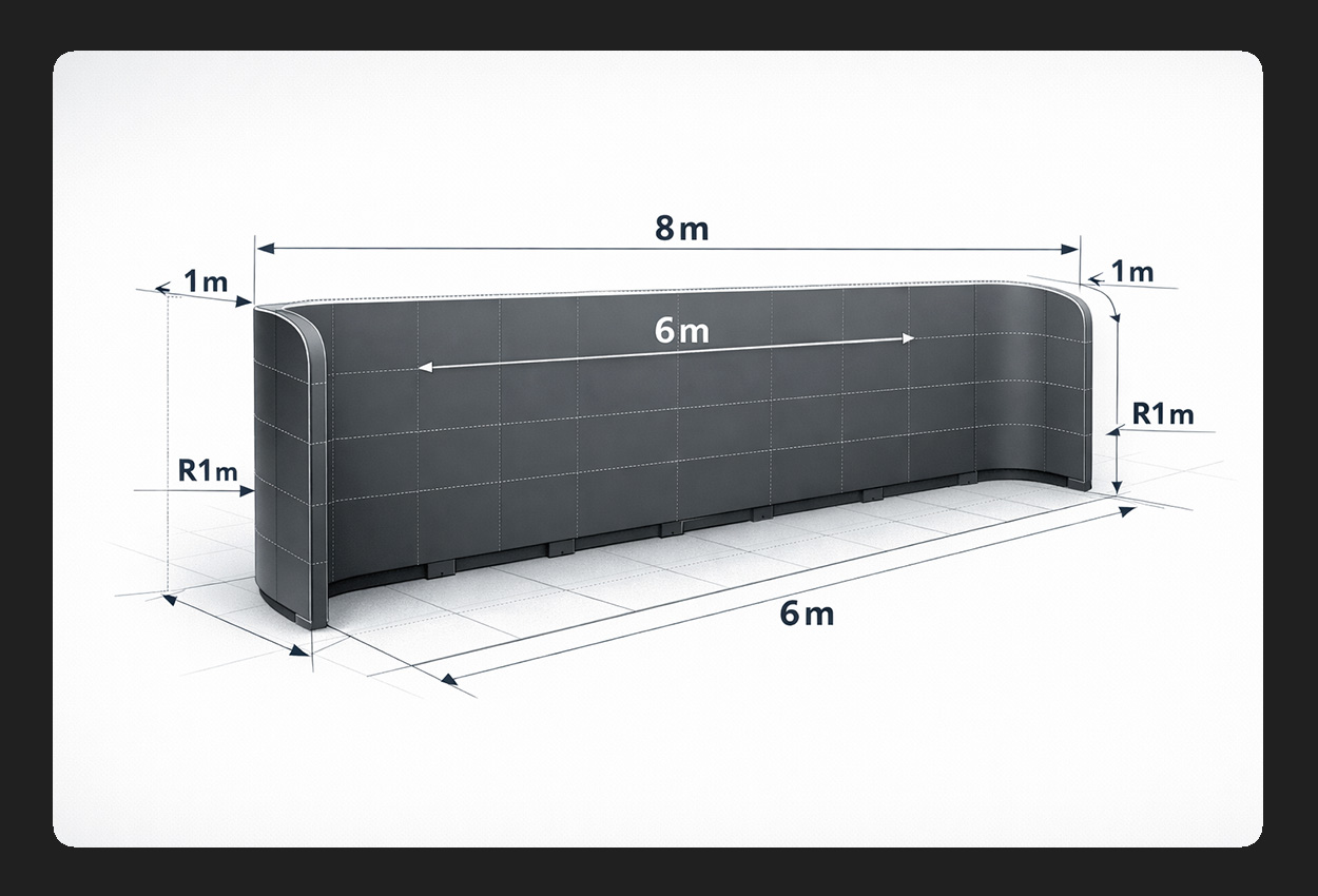 Вигнутий LED-екран для зйомок відео | LED Wall для професійної кінозйомки