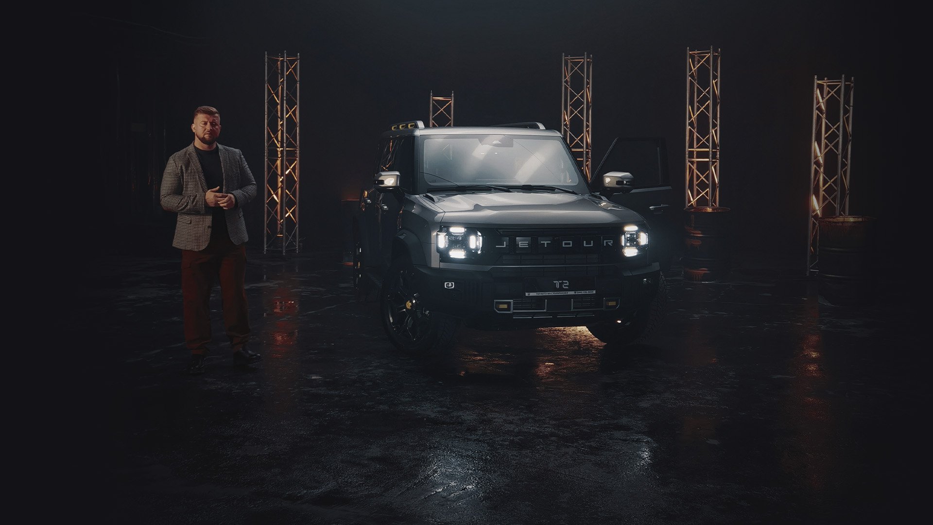 JETOUR-T2-Presentation-Ukraine-Stage-1-Black-SP-Studio-Sergiy-Tsybulskyy-оренда-студії-для-зйомок-автомбіля-локація-для-зйомки