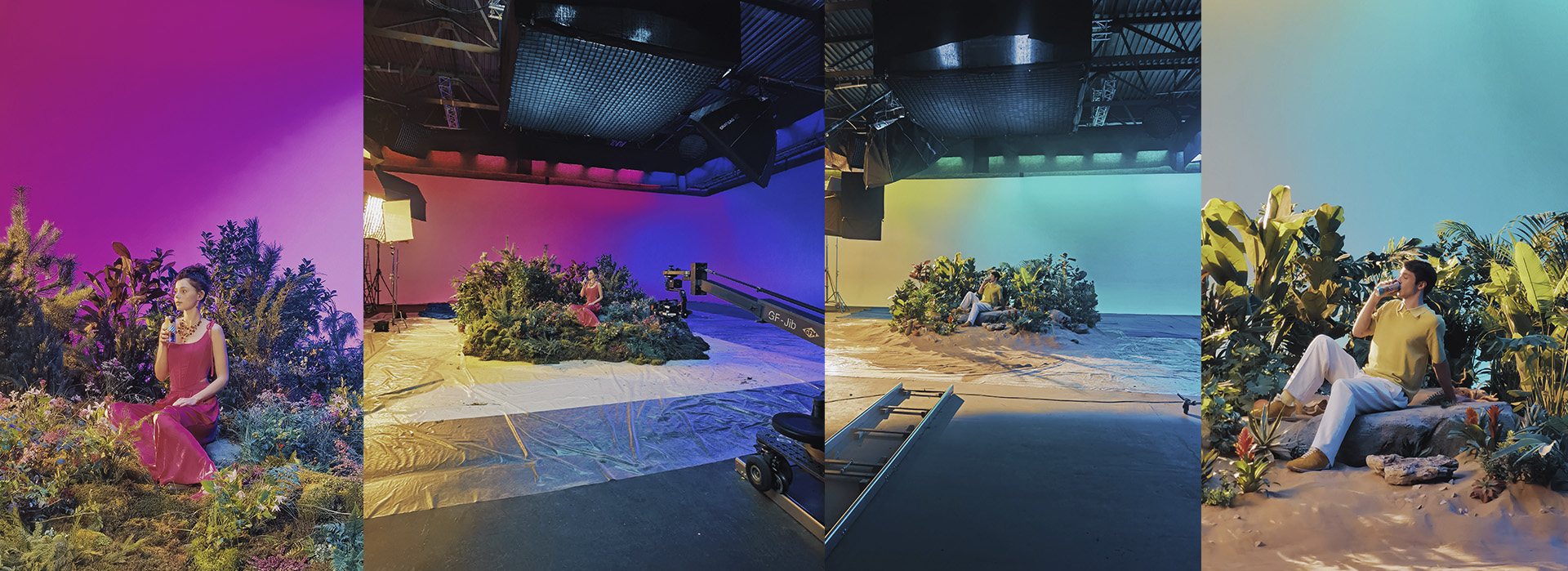 Реклама Morshynska в студії | Студія де знімали рекламу для бренду Моршинська | Зйомка на великій циклорамі в Києві