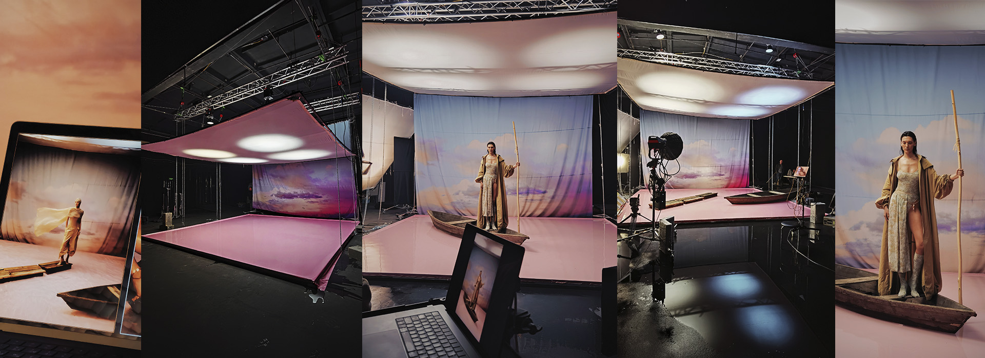 Зйомка з басейном | Реклама для The COAT з водою | Студія з басейном та водою  |  Зйомка з водою в студії Київ