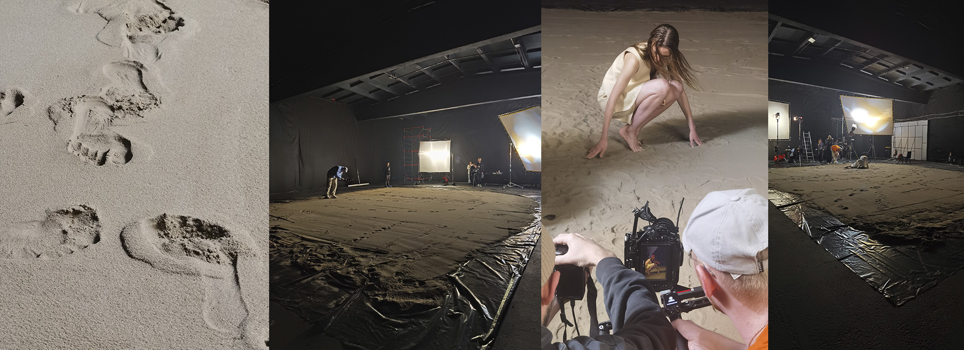 Студія з піском | Зйомка з піском в студії  |  Штучний пляж для зйомок реклами