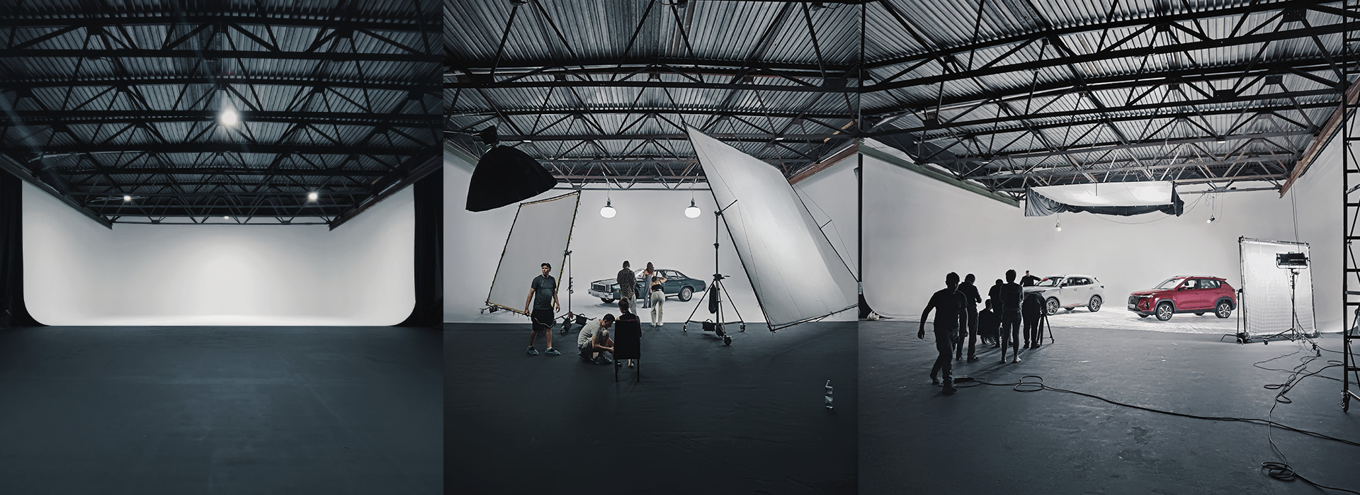 Наша перша велика біла циклорама в SP Studio м.Вишневе | Циклорама для зйомок з авто | Оренда великої білої циклорами 