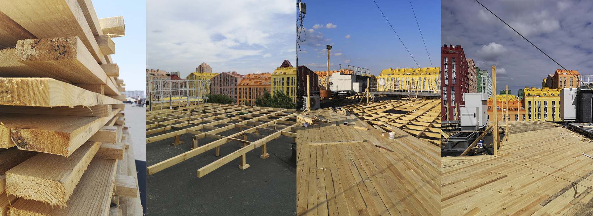 Будівництво тераси на даху SP Studio поруч  ЖК КомфортТаун