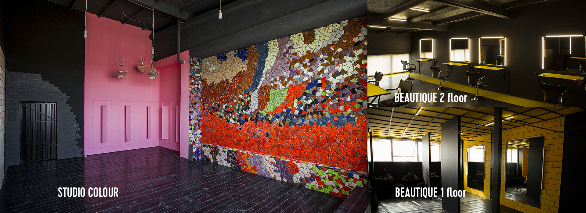 Перетворення студії на двоповерхове приміщення гримерних та костюмерних кімнат.